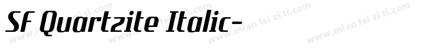 SF Quartzite Italic字体转换